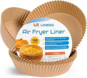 Air Fryer Liners Disposable Parchment Paper, 100 Count - Round 6-7 Inch Air Fryer Liners Disposable Parchment Paper, 100 Count - Round 6-7 Inch