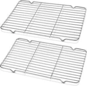 Decymis Cooling Rack and Baking Rack, Stainless Steel, 2PCS, 10" x 15" Decymis Cooling Rack and Baking Rack, Stainless Steel, 2PCS, 10" x 15"