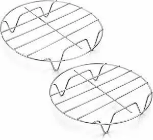 2 Pack Stainless Steel Steamer Rack 7.5 Inch Steam Rack Round Cooking Racks Cooking Cooling Steaming Baking Racks Multi-Purpose Stand Cookware Fit Air Fryer Pot, Oven Pots, Pressure Cooker 2 Pack Stainless Steel Steamer Rack 7.5 Inch Steam Rack Round Cooking Racks Cooking Cooling Steaming Baking Racks Multi-Purpose Stand Cookware Fit Air Fryer Pot, Oven Pots, Pressure Cooker