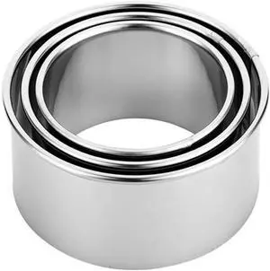 Cookie Cutters - Biscuit Cutters/Stainless Steel Dumpling Cutters/Cake Pastry Cutters/Cake Cookie Scone Cutters Molds stamps for Cooking Baking (3Pcs, Round Edge) Cookie Cutters - Biscuit Cutters/Stainless Steel Dumpling Cutters/Cake Pastry Cutters/Cake Cookie Scone Cutters Molds stamps for Cooking Baking (3Pcs, Round Edge)