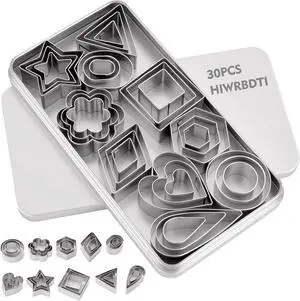 30PCS Mini Cookie Cutters Shapes Set with Box for Kids 30PCS Mini Cookie Cutters Shapes Set with Box for Kids