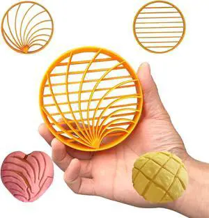 Concha Cutter Mexican Bread Mold with 4.1 Inch,Concha stamp two-sided mold,Marcador De Conchas De Pan Dulce - Bread Stamp, Cortador De Conchas Mexicanas(Orange) Concha Cutter Mexican Bread Mold with 4.1 Inch,Concha stamp two-sided mold,Marcador De Conchas De Pan Dulce - Bread Stamp, Cortador De Conchas Mexicanas(Orange)