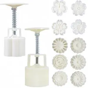 2 Pack Moon Cake Mold,Hand Printed Flower Cutter Baking Tools 2 Pack Moon Cake Mold,Hand Printed Flower Cutter Baking Tools
