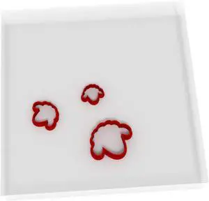 Mini Sheep Cutters, Set of 3 Plastic Cutters for Fondant and Clay, 1.25", 0.75", 0.5" Sizes Mini Sheep Cutters, Set of 3 Plastic Cutters for Fondant and Clay, 1.25", 0.75", 0.5" Sizes