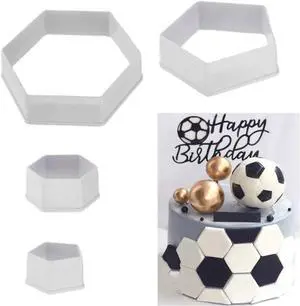 Soccer Ball Cookie Cutter,Hexagon Cookie Cutter,Football Cake Decorations - 4 Sizes Geometric Biscuit Cutters Sandwiches Pastry Cutter for Birthday Cake Cupcake Decorating Tools Soccer Ball Cookie Cutter,Hexagon Cookie Cutter,Football Cake Decorations - 4 Sizes Geometric Biscuit Cutters Sandwiches Pastry Cutter for Birthday Cake Cupcake Decorating Tools