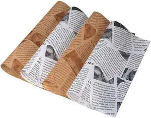 100Pcs Baking Parchment Paper Roll Non Stick Baking Paper Newspaper Printing Design Food Wrapping Paper for Baking Cookies Bread Pizza Meat and Vegetables,10 x 10Inch Stick Baking Paper Newspaper 100Pcs Baking Parchment Paper Roll Non Stick Baking Paper Newspaper Printing Design Food Wrapping Paper for Baking Cookies Bread Pizza Meat and Vegetables,10 x 10Inch Stick Baking Paper Newspaper
