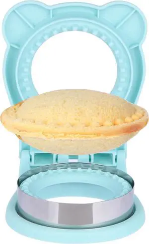 Sandwich Cutter and Sealer, Stainless Steel Uncrustable Sandwich Maker with CrimperRound Circle Shape for Peanut Butter Jelly, Pancake, CookieCrustless Bread Sealer for Kids Lunchboxes (Light Blue) Sandwich Cutter and Sealer, Stainless Steel Uncrustable Sandwich Maker with CrimperRound Circle Shape for Peanut Butter Jelly, Pancake, CookieCrustless Bread Sealer for Kids Lunchboxes (Light Blue)