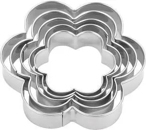 MrCookie Flower Cookie Cutters Stainless Steel.,5-Pack2.05"-3.74" MrCookie Flower Cookie Cutters Stainless Steel.,5-Pack2.05"-3.74"