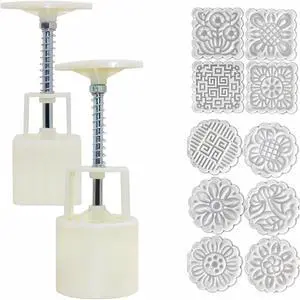 2 Pack Mooncake Mold Press for Moon Cake Baking Cookie Pastry 2 Pack Mooncake Mold Press for Moon Cake Baking Cookie Pastry
