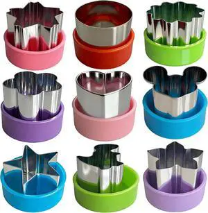 9 PCS 1.5 In Mini Fruit Vegetable Cookie Cutters Set for Kids 9 PCS 1.5 In Mini Fruit Vegetable Cookie Cutters Set for Kids