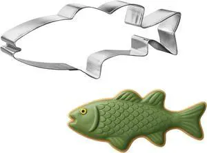 Foose Store Bass Fish Cookie Cutter 5.5 Inch Tin Plated Steel Cookie Cutters Bass Fish Cookie Mold Foose Store Bass Fish Cookie Cutter 5.5 Inch Tin Plated Steel Cookie Cutters Bass Fish Cookie Mold
