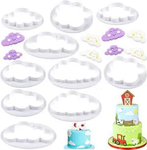 Cloud Cookie Cutters Fluffy Fondant Cutter Cake Mold Cupcake Topper 10 Pcs Cloud Cookie Cutters Fluffy Fondant Cutter Cake Mold Cupcake Topper 10 Pcs