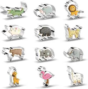 Animal Cookie Cutters, 12 PCS Cookie Cutters Set with Lion, Giraffe, Hippo, Panda, Koala, Elephant, Dog, Crocodile, Flamingo etc. (Gift Box) Animal Cookie Cutters, 12 PCS Cookie Cutters Set with Lion, Giraffe, Hippo, Panda, Koala, Elephant, Dog, Crocodile, Flamingo etc. (Gift Box)