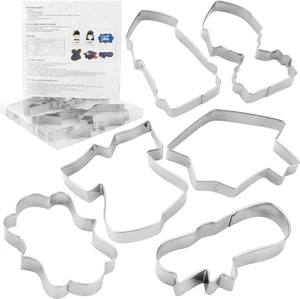 MrCookie Large Graduation Cookie Cutters,4in,6pc,Thickened Stainless Steel. MrCookie Large Graduation Cookie Cutters,4in,6pc,Thickened Stainless Steel.