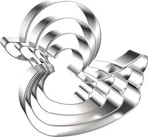 Duck Cookie Cutter Set - 5 inch, 4 inch, 3 inch, 2 inch - 4 Piece Rubber Duck Duckling Shaped Cookie Cutters Shapes Molds - Stainless Steel Duck Cookie Cutter Set - 5 inch, 4 inch, 3 inch, 2 inch - 4 Piece Rubber Duck Duckling Shaped Cookie Cutters Shapes Molds - Stainless Steel