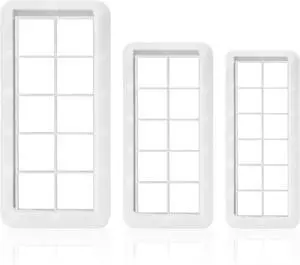 3Pcs White Square Cookie Cutter Set, 3 Size Multicutter Square Cake Fondant Cutter Geometric Baking Tools Biscuit Cutters Cake Decorating 3Pcs White Square Cookie Cutter Set, 3 Size Multicutter Square Cake Fondant Cutter Geometric Baking Tools Biscuit Cutters Cake Decorating