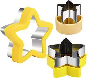 Stainless Steel Star Cookie Cutters, Mini to Large Sizes, Five-pointed Star & Vegetable Shapes Set for Kids Stainless Steel Star Cookie Cutters, Mini to Large Sizes, Five-pointed Star & Vegetable Shapes Set for Kids