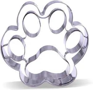 Keewah Large Dog Paw Cookie Cutter, 4, Stainless Steel Keewah Large Dog Paw Cookie Cutter, 4, Stainless Steel