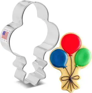 Ann Clark Bunch of Balloons Cookie Cutter, 3-3/4" Made in USA Ann Clark Bunch of Balloons Cookie Cutter, 3-3/4" Made in USA
