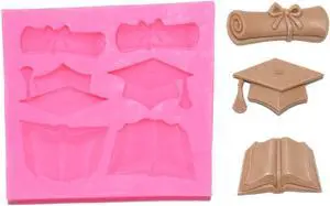 Graduation Silicone Mold, Fondant Chocolate Mold for Cake Topper Decorations Graduation Silicone Mold, Fondant Chocolate Mold for Cake Topper Decorations