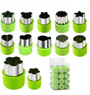 12-Piece teenager Cookie Cutters Set-Stainless Steel&BPA-Free Shapes for Baking (Bear,Rabbit,Star,Flower) DIY Cookies,Mini Pies,Fondant,Veggies|Dishwasher Safe,Gift for teenager & Parents (12, Green) 12-Piece teenager Cookie Cutters Set-Stainless Steel&BPA-Free Shapes for Baking (Bear,Rabbit,Star,Flower) DIY Cookies,Mini Pies,Fondant,Veggies|Dishwasher Safe,Gift for teenager & Parents (12, Green)