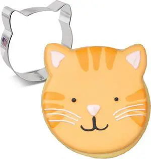 Ann Clark Cat Face Cookie Cutter, Large 4 Made in USA Ann Clark Cat Face Cookie Cutter, Large 4 Made in USA
