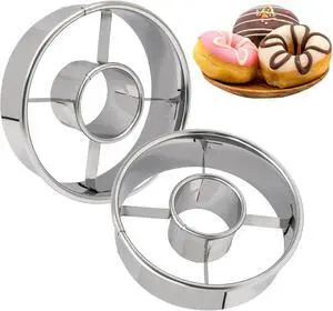 Luomorgo 2 Pack Stainless Steel Donut Cutter 3.15 Inch Luomorgo 2 Pack Stainless Steel Donut Cutter 3.15 Inch