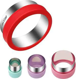 ALLTOP Round Cookie Cutter Set 4 Different Sizes of Stainless Steel Biscuit Cutters for Baking, Donut, English Muffin, and More ALLTOP Round Cookie Cutter Set 4 Different Sizes of Stainless Steel Biscuit Cutters for Baking, Donut, English Muffin, and More