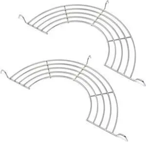 Honbay 2PCS Stainless Steel Semi-circle Fried Food Strainers Cooling Racks Shelves for Kitchen Honbay 2PCS Stainless Steel Semi-circle Fried Food Strainers Cooling Racks Shelves for Kitchen