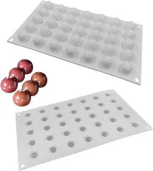 Goldbaking Silicone Ball Chocolate Bombs Mold Small 3D Sphere Candy Truffle Baking Tray Chocolate Mould Ice Jelly Pop Maker (2.2cm diameter) Goldbaking Silicone Ball Chocolate Bombs Mold Small 3D Sphere Candy Truffle Baking Tray Chocolate Mould Ice Jelly Pop Maker (2.2cm diameter)
