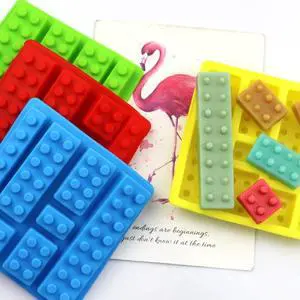 2 Pack, Cute Building Block Shaped Silicone Chocolate Candy Cake Mold 2 Pack, Cute Building Block Shaped Silicone Chocolate Candy Cake Mold