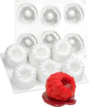 Raspberry Shape Silicone Mold 6-Cavity for Desserts Raspberry Shape Silicone Mold 6-Cavity for Desserts