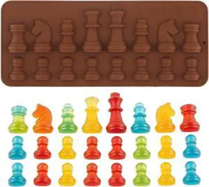16 Cavity Chess Piece Silicone Candy Molds 16 Cavity Chess Piece Silicone Candy Molds