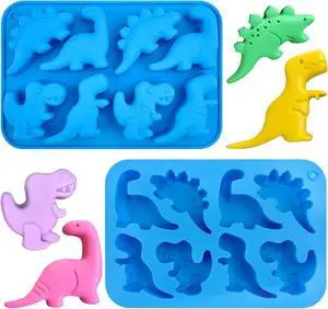 JOERSH Dinosaur Silicone Candy Molds, 2Pcs, 16-Cavity JOERSH Dinosaur Silicone Candy Molds, 2Pcs, 16-Cavity