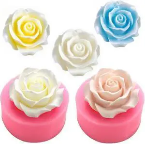 Rose Flower Silicone Molds,2pcs Roses Flowers Fondant Mold for Candy Chocolate Cupcake Cake Pop Puck Decoration DIY Crafts Polymer Clay Rose Flower Silicone Molds,2pcs Roses Flowers Fondant Mold for Candy Chocolate Cupcake Cake Pop Puck Decoration DIY Crafts Polymer Clay
