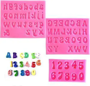Letters Molds and Numbers Molds, Silicone Fondant Mold Chocolate Molds, 0-9 Number and 26 Letters Silicone Molds for Baking Desserts and Cake Decoration (3 pack) Letters Molds and Numbers Molds, Silicone Fondant Mold Chocolate Molds, 0-9 Number and 26 Letters Silicone Molds for Baking Desserts and Cake Decoration (3 pack)