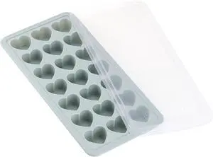 Heart Shaped Ice Cube Trays with Lid, Chocolate Mold, Easy Release Ice Trays, 21-Cavity Silicone Heart Molds for Ice Cubes, Gelatine, Baking and Candy Heart Shaped Ice Cube Trays with Lid, Chocolate Mold, Easy Release Ice Trays, 21-Cavity Silicone Heart Molds for Ice Cubes, Gelatine, Baking and Candy
