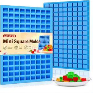 Square Silicone Candy Molds - Mini Silicone Molds for Hard Candy, Chocolate, Gummy, Caramel, Ganache, Ice Cubes (2) Square Silicone Candy Molds - Mini Silicone Molds for Hard Candy, Chocolate, Gummy, Caramel, Ganache, Ice Cubes (2)