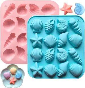2PCS Seashell Chocolate Molds Shell Mold Ocean Theme Mold Beach Themed Candy Molds for Candy Chocolate Cake Decorations 2PCS Seashell Chocolate Molds Shell Mold Ocean Theme Mold Beach Themed Candy Molds for Candy Chocolate Cake Decorations