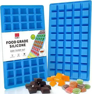 Mini Square-Terrace Silicone Chocolate Molds 50 Cavities - Walfos Non Stick Silicone Candy Molds, Silicone Molds for Chocolate, Candy, Gummy, Jelly, Ice Cubes, Food Grade & Dishwasher Safe, 2 Packs Mini Square-Terrace Silicone Chocolate Molds 50 Cavities - Walfos Non Stick Silicone Candy Molds, Silicone Molds for Chocolate, Candy, Gummy, Jelly, Ice Cubes, Food Grade & Dishwasher Safe, 2 Packs
