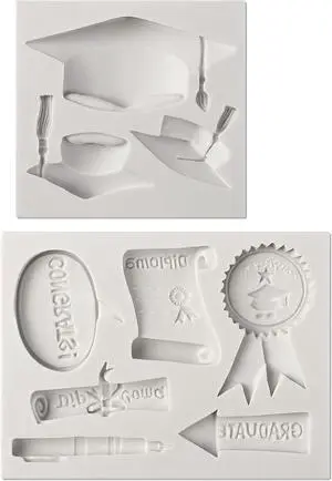 Sakolla Graduation Fondant Molds Silicone Doctoral Cap Diploma Chocolate Candy Molds Congrats Grad Congratulations Mould Cake Toppers Party Decorations for 2026 Graduation Celebration Sakolla Graduation Fondant Molds Silicone Doctoral Cap Diploma Chocolate Candy Molds Congrats Grad Congratulations Mould Cake Toppers Party Decorations for 2026 Graduation Celebration