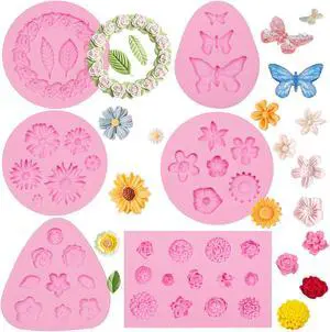 Butterfly Molds Silicone, 6 Pakcs Flowers Chocolate Molds for Cake Pops, Strawberries Baking Cupcakes Toppers Resin Clay Butterfly Molds Silicone, 6 Pakcs Flowers Chocolate Molds for Cake Pops, Strawberries Baking Cupcakes Toppers Resin Clay