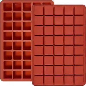 Puyeipt Mini Square Silicone Candy Molds, 2 Pack, 80 Cavities Puyeipt Mini Square Silicone Candy Molds, 2 Pack, 80 Cavities