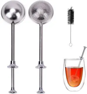 2 Pack Flour Duster for Baking Stainless Steel Powdered Sugar Shaker Wand, One-Handed Operation, Cocoa & Spice Sifter for Desserts and Tea 2 Pack Flour Duster for Baking Stainless Steel Powdered Sugar Shaker Wand, One-Handed Operation, Cocoa & Spice Sifter for Desserts and Tea