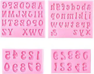 GELIFATLE Letters Molds and Numbers Molds, Silicone Fondant Mold Chocolate Molds, 0-9 Number and 26 Letters Silicone Molds for Baking Desserts and Cake Decoration (4 pack) GELIFATLE Letters Molds and Numbers Molds, Silicone Fondant Mold Chocolate Molds, 0-9 Number and 26 Letters Silicone Molds for Baking Desserts and Cake Decoration (4 pack)