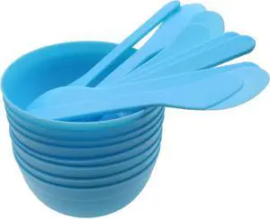 DIY Slime Making Tools 8 Plastic Slime Bowl and 8 Glue Mixing Spoons for Glue and Slime Mixing (8 Sets Blue) DIY Slime Making Tools 8 Plastic Slime Bowl and 8 Glue Mixing Spoons for Glue and Slime Mixing (8 Sets Blue)