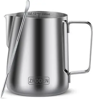 Milk Frothing Pitcher, 12oz 20oz 32oz Espresso Steaming Pitchers Stainless Steel Cappuccino Coffee Machine Accessories Barista Tools Steamer Froth Pitchers Milk Jug Cup with Decorating Pen Latte Art Milk Frothing Pitcher, 12oz 20oz 32oz Espresso Steaming Pitchers Stainless Steel Cappuccino Coffee Machine Accessories Barista Tools Steamer Froth Pitchers Milk Jug Cup with Decorating Pen Latte Art