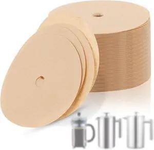 100pcs Paper Coffee Filters for Mueller French Press 34oz, Perforated Brown Percolator Pot Filter Paper Replacements Compatible with Mueller Secura Veken Coffee Maker 100pcs Paper Coffee Filters for Mueller French Press 34oz, Perforated Brown Percolator Pot Filter Paper Replacements Compatible with Mueller Secura Veken Coffee Maker