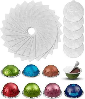 Aluminum Foil Seal Lids for Vertuo Reusable Pods, 110 Pcs (62mm) Aluminum Foil Seal Lids for Vertuo Reusable Pods, 110 Pcs (62mm)