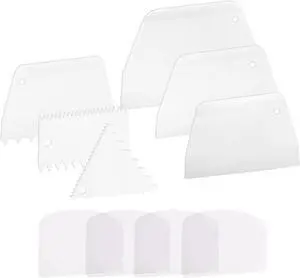 Anvin Cake Scraper Smoother Cake Icing Tool Set, Plastic Scraper Cake Frosting Scraper Smoother Combo for Buttercream Edge Decorating Cake Smoother Flexible for Baking Birthday DIY Kitchen (10 Pcs) Anvin Cake Scraper Smoother Cake Icing Tool Set, Plastic Scraper Cake Frosting Scraper Smoother Combo for Buttercream Edge Decorating Cake Smoother Flexible for Baking Birthday DIY Kitchen (10 Pcs)